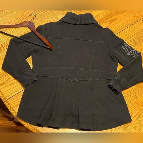 Women's Black Zip-Up Jacket - Picture 6 of 16